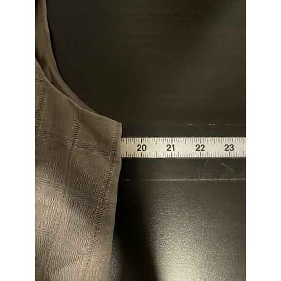 Vintage Studio I Women Sheath Dress Size 12 Gray Plaid Academia Old Money Career - Picture 6 of 9